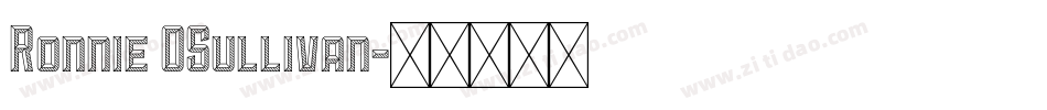 Ronnie OSullivan字体转换